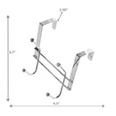 Chrome Wire Over The Door 4 Hooks - Set of 2