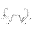 Chrome Wire Over The Door 4 Hooks - Set of 2