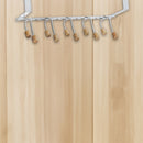 Iron Powder Coated Over The Door 10 Hooks Wooden Knob