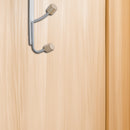 Iron Powder Coated Over The Door 2 Hooks Wooden Knob - Set of 4