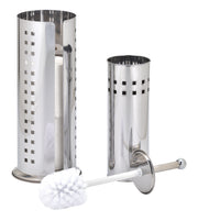 Stainless Steel Toilet Brush & Double Holder Stand – Bathroom Cleaning Accessory