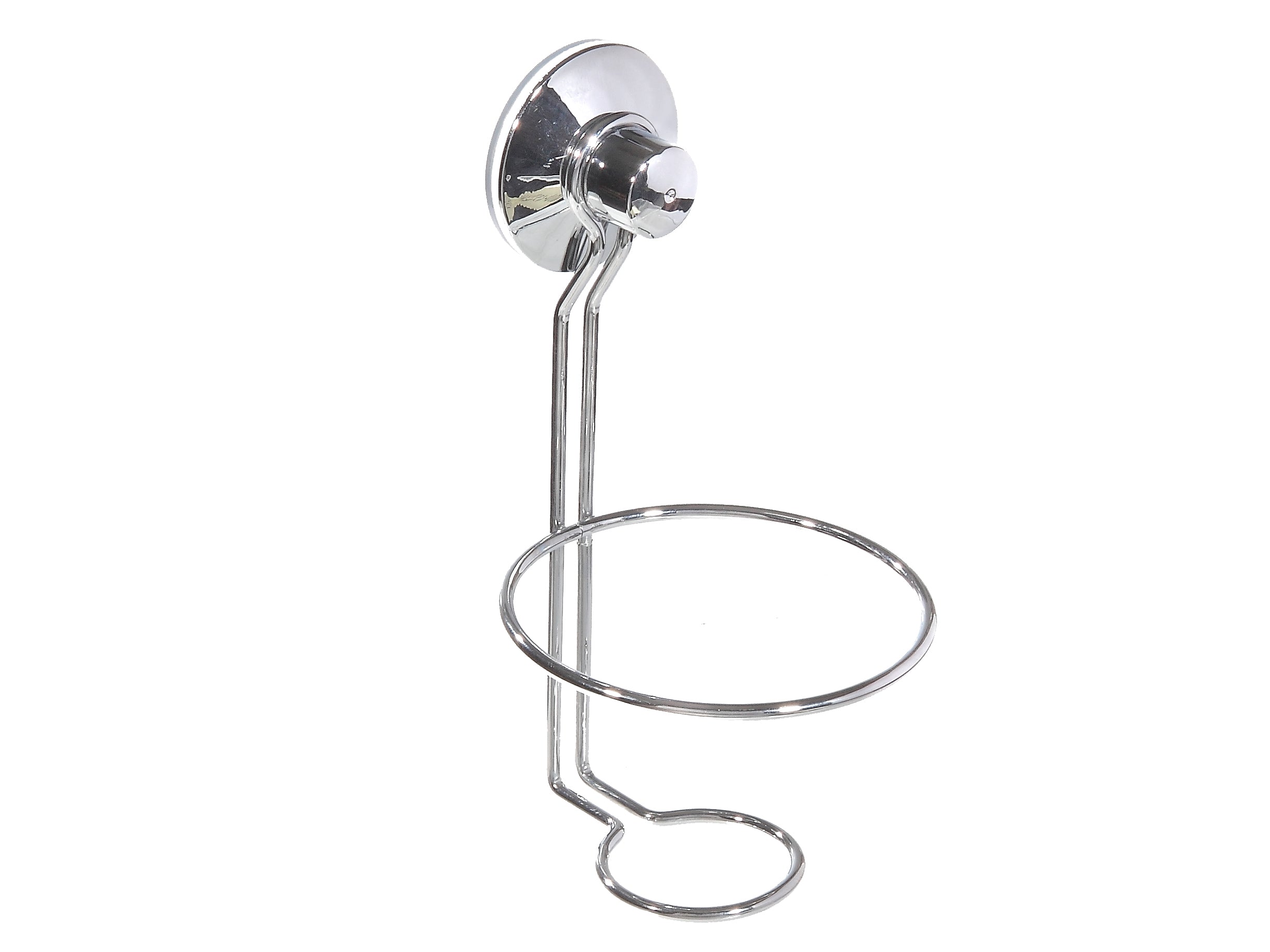 Chrome Suction Cup Hair Dryer Holder - Set of 2
