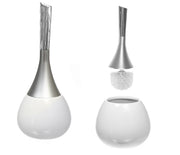 White Dolomite Toilet Brush And Holder Bathroom Accessory