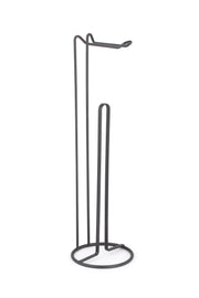 Round Toilet Paper Holder Stand (4 Rolls) (Black)