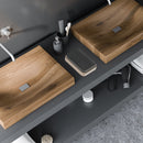 Polyresin Soap Dish With Rubber Wood