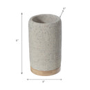 Polyresin Tumbler With Bamboo Base.