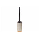 Polyresin Toilet Brush Holder With Bamboo Base.
