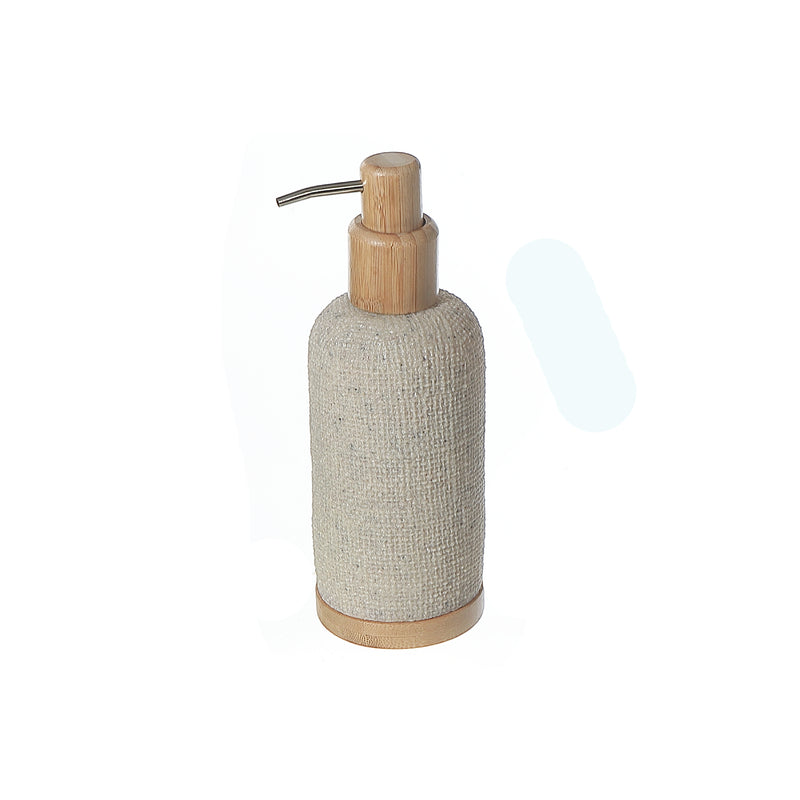 Polyresin Soap Displayenser With Bamboo Pump