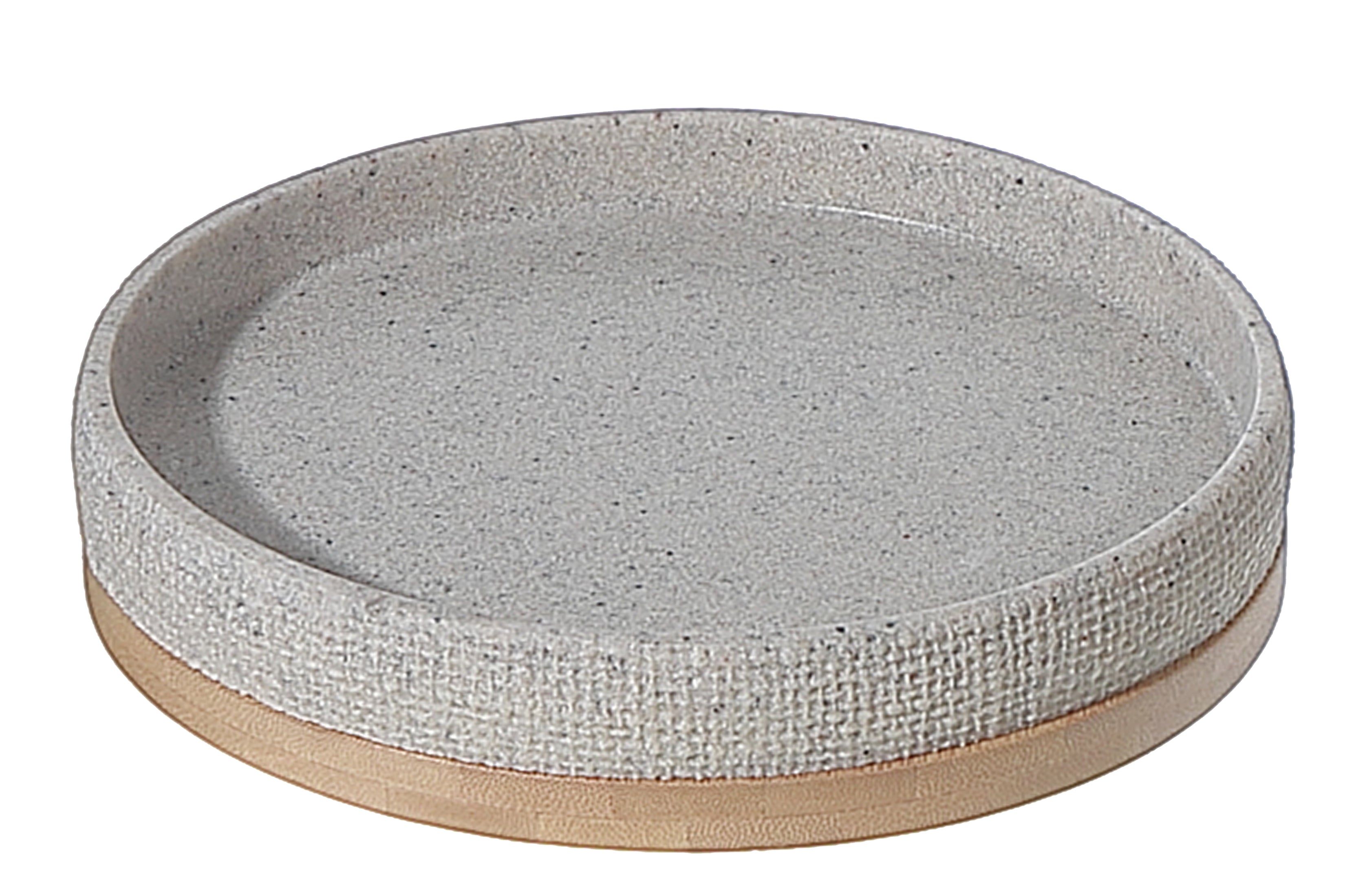Polyresin Tray With Bamboo Base, Polyresin Bathroom Tray With Bamboo Base, Vanity Organizer