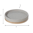 Polyresin Tray With Bamboo Base