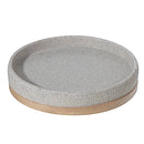 Polyresin Tray With Bamboo Base