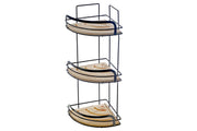 3-Tier Bamboo Corner Rack – Kitchen & Bathroom Storage Organizer, Space-Saving Rack
