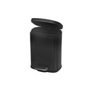 3L Metal Rectangular Dust Bin Black