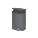 3L Metal Rectangular Dust Bin Dark Grey