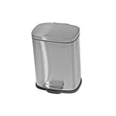 3L Metal Rectangular Dust Bin Silver