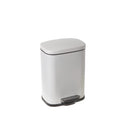 3L Metal Rectangular Dust Bin White