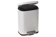 5L White Step Bin with Soft-Close Lid – Kitchen Trash Can, Bathroom Organizer