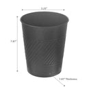 Metal Embossing Waste Bin 5L Black