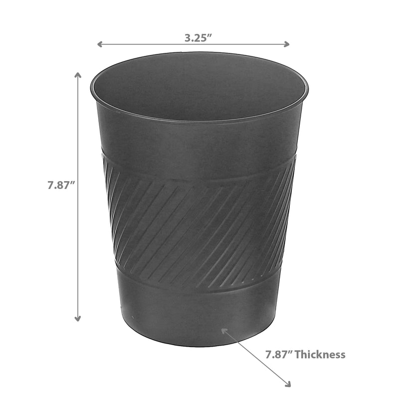 Metal Embossing Waste Bin 5L Black