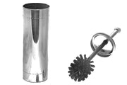 Silver Metal Toilet Brush Holder – Bathroom Cleaning Accessory