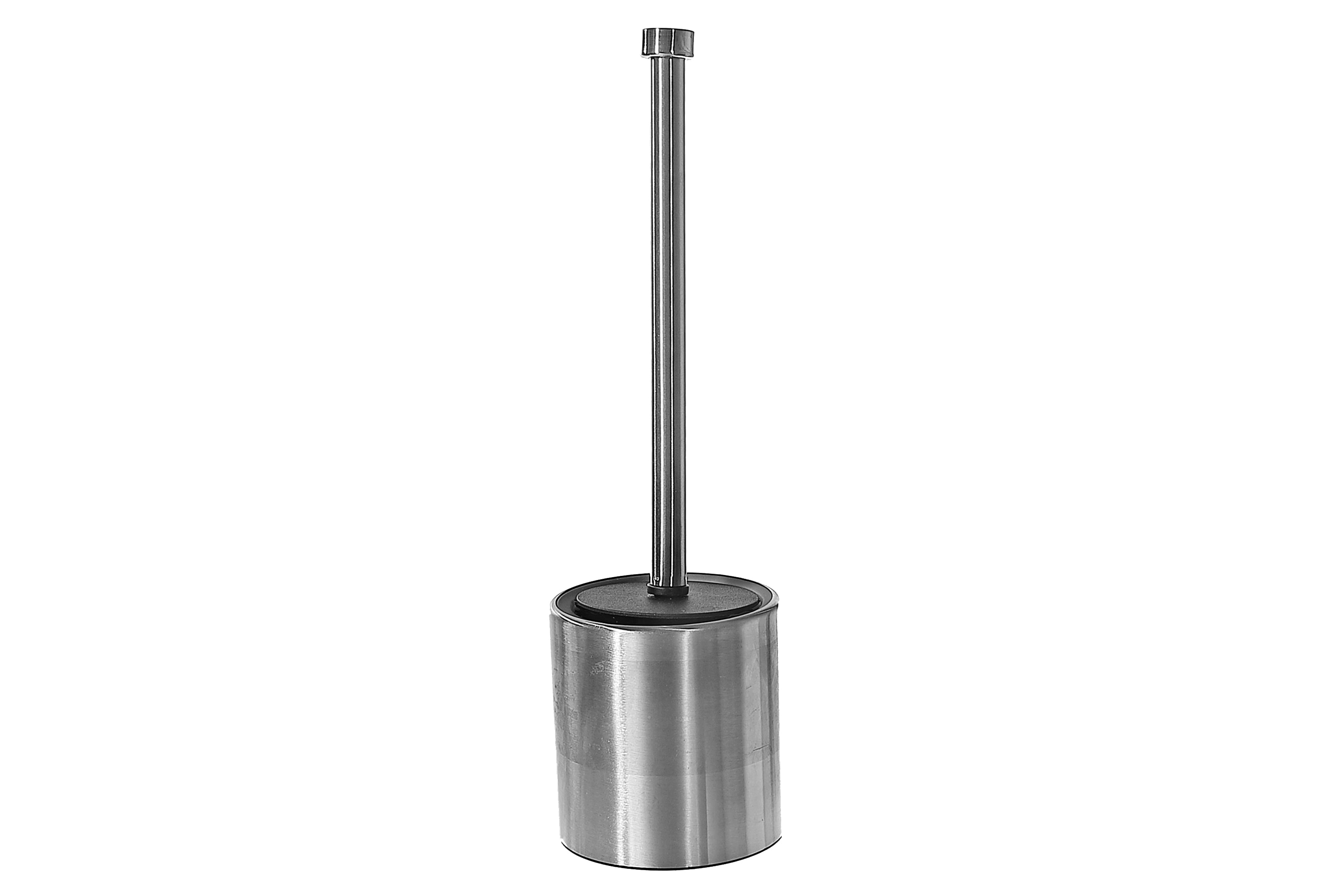 Silver Stainless Steel Toilet Brush Holder – Bathroom Cleaning Accessory