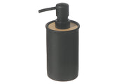 Polyresin Soap Dispenser With Bamboo, Polyresin Soap Dispenser With Bamboo Pump, Eco Inspired Bath Accessory