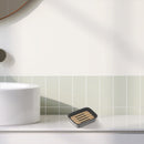 Polyresin Soap Dish With Bamboo