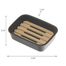 Polyresin Soap Dish With Bamboo