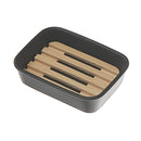 Polyresin Soap Dish With Bamboo