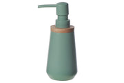Polyresin Soap Dispenser With Wood, Polyresin Soap Dispenser With Wood Accent, Stylish Bathroom Pump Bottle