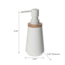 Polyresin Soap Dispenser With Wood White