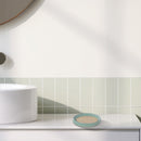 Polyresin Soap Dish With Wood Green