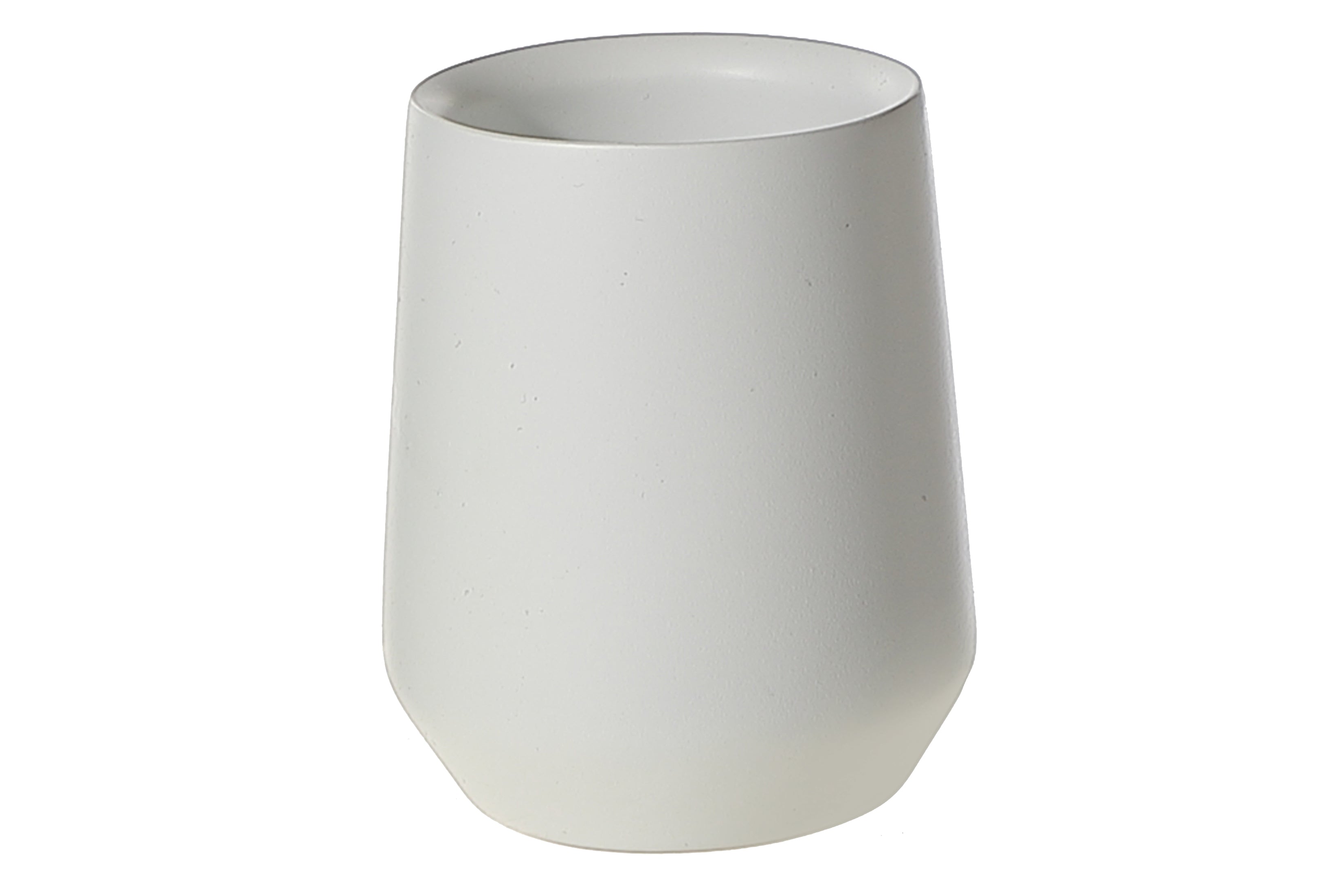 White Polyresin Bathroom Tumbler – Toothbrush Holder, Vanity Accessory