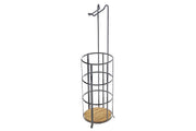 Bamboo Bottom 4-Roll Toilet Paper Holder – Bathroom Wall Mounted Accessory