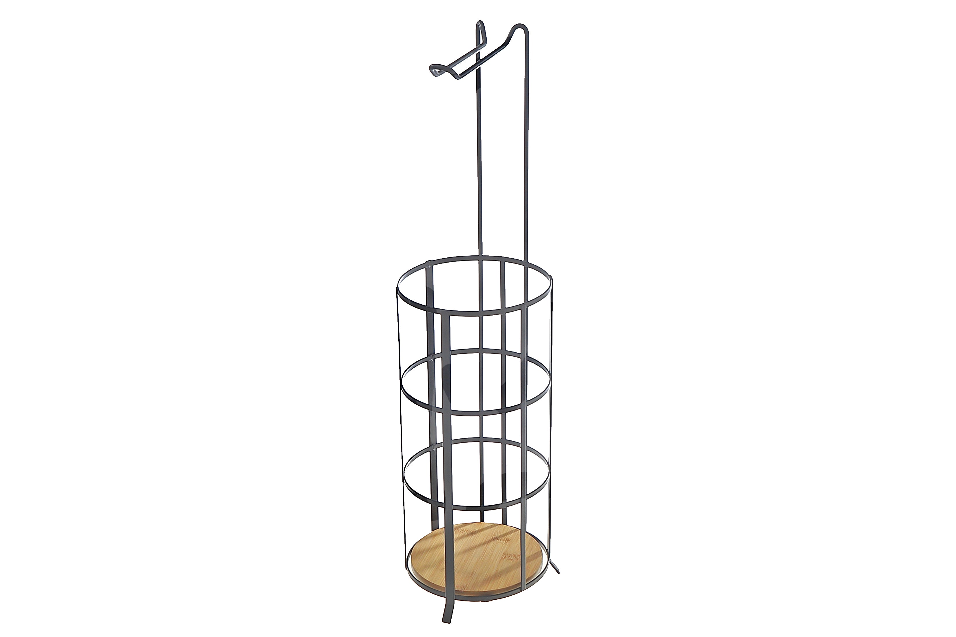 Bamboo Bottom 4-Roll Toilet Paper Holder – Bathroom Wall Mounted Accessory