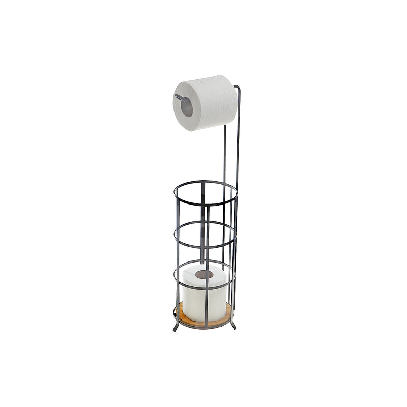 4 Roll Paper Holder With Bamboo Bottom