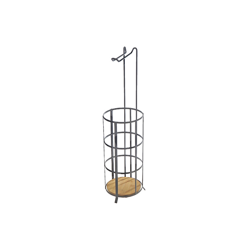 4 Roll Paper Holder With Bamboo Bottom
