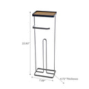 Toilet Paper Holder With Bamboo Top