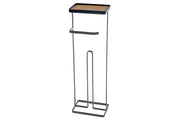 Bamboo Top Toilet Paper Holder – Bathroom Wall Mounted Accessory