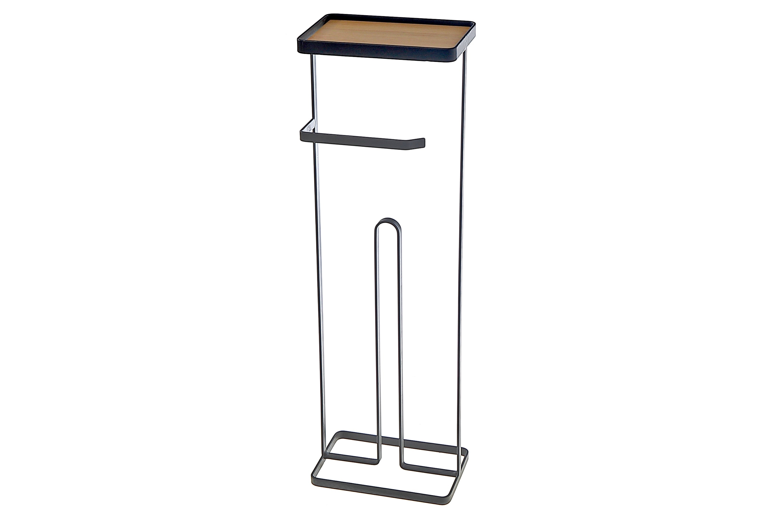 Bamboo Top Toilet Paper Holder – Bathroom Wall Mounted Accessory