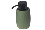 Green Soap Dispenser with Plastic Pump – Bathroom Accessory, Vanity Decor