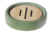 Bamboo Green Soap Dish – Bathroom Accessory, Vanity Decor