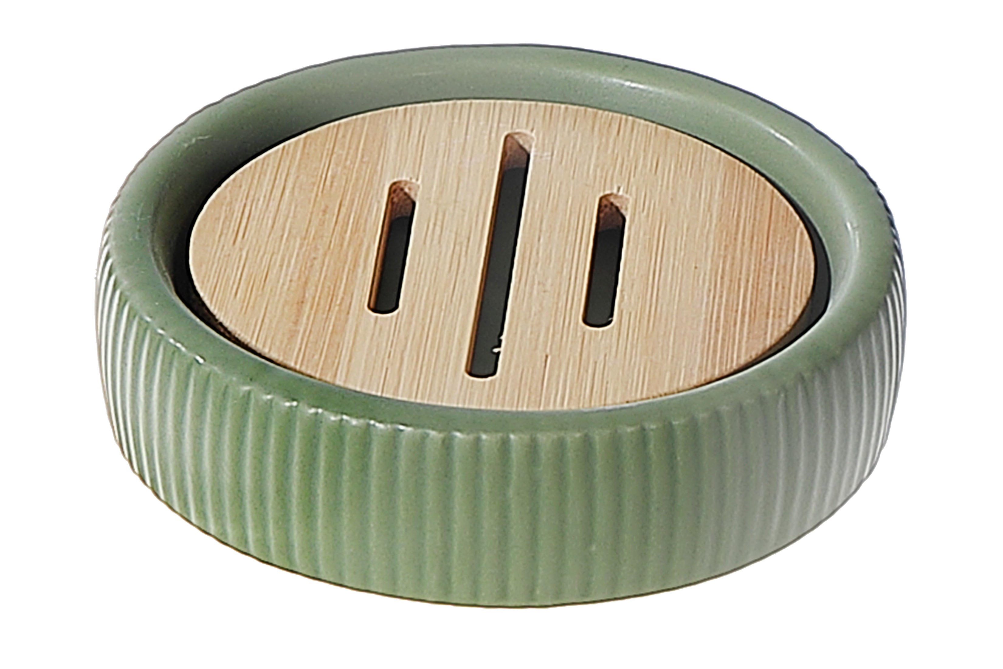 Bamboo Green Soap Dish – Bathroom Accessory, Vanity Decor