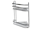 Chrome Corner 2-Shelf Caddy – Bathroom Storage Organizer, Space-Saving