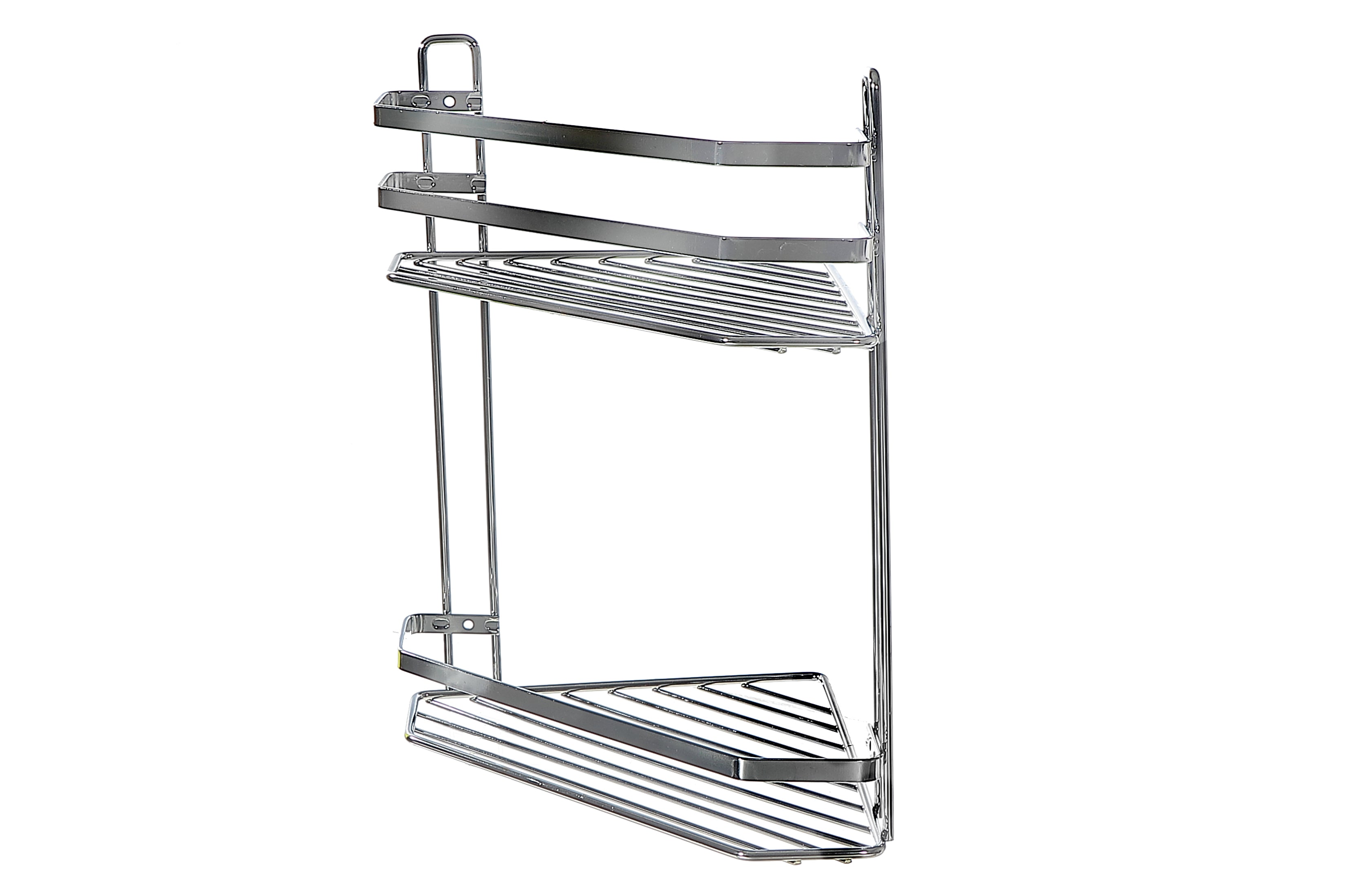 Chrome Corner 2-Shelf Caddy – Bathroom Storage Organizer, Space-Saving