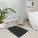 2Pc Cotton Bath Mat Set Black