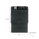 2Pc Cotton Bath Mat Set Black