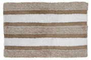 Microfibre Striped Bath Mat Taupe 20 X 32 Soft Absorbent Bathroom Floor Mat