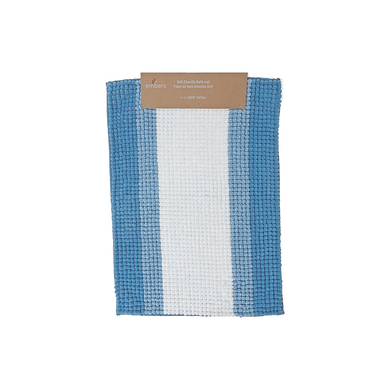 Stripe Chenille Bath Mat 20"X28"