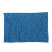Solid Blue Color Chenille Bath Mat 20 X 28 Inch, Bathroom Rug, Soft Absorbent Floor Mat